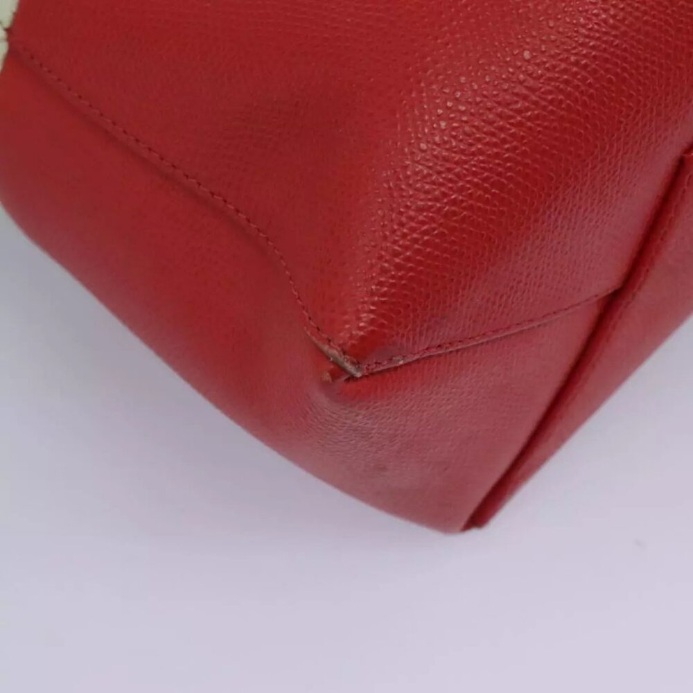 CELINE Tote Bag Leather 2way Red Auth ep7482 - Picture 3 of 16